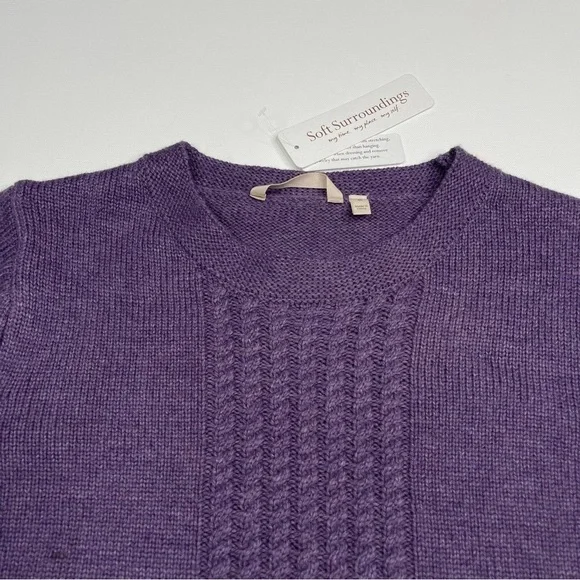 Soft Surroundings Sydney Knit Sweater Purple Wool Boho Winter Fall Office New - Picture 7 of 15